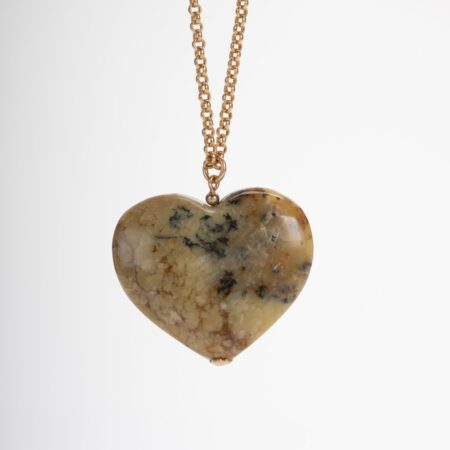 Collana Lunga Cuore Onyx | Gioiello Artigianale Boho Chic