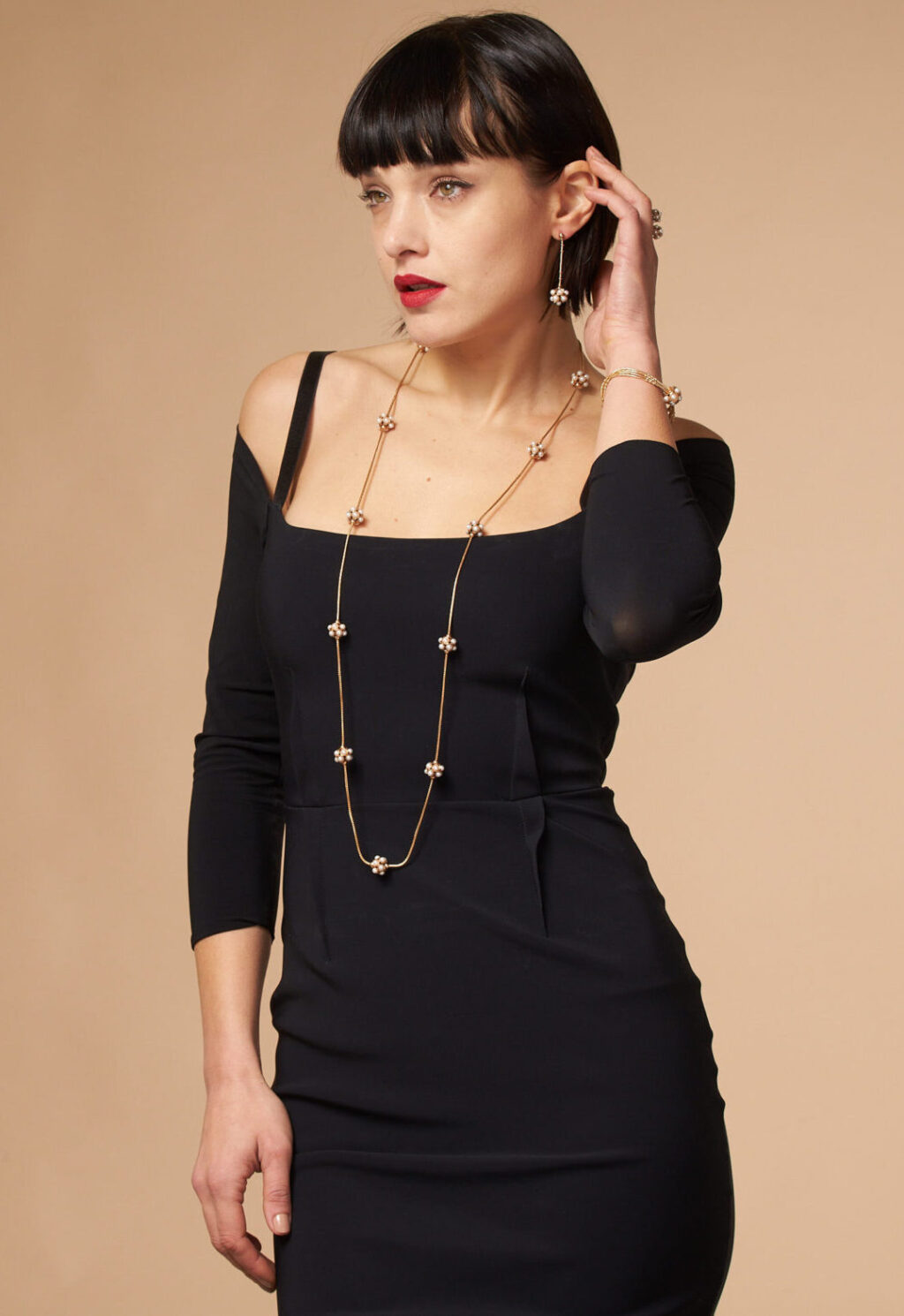 Collana Lunga Perle Imitazione Stile Anni '20