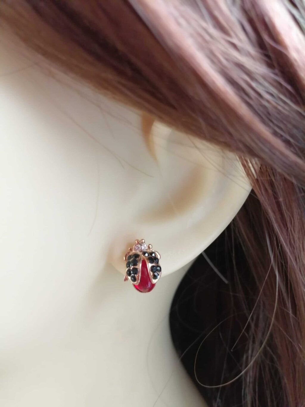 Orecchini coccinella portafortuna