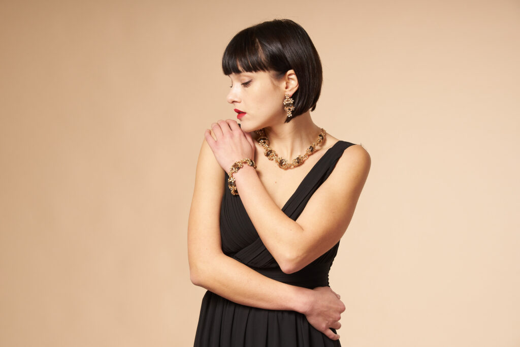 Parure "Non ti scordar di me" collier bracciale orecchini