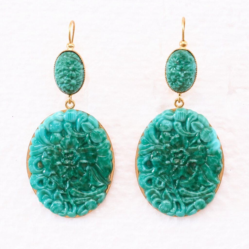 Bakelite style maxi dangle earrings