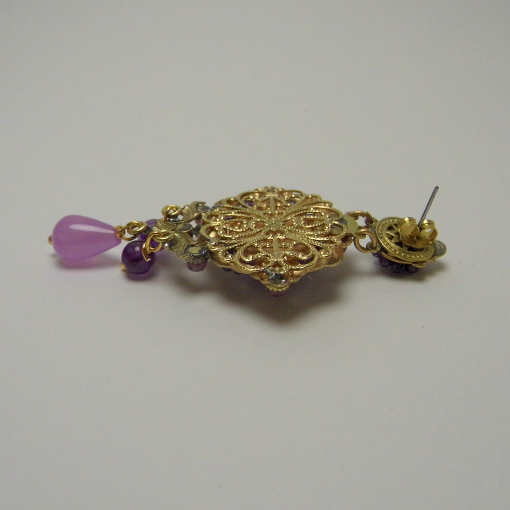 “Baroque and Nature” Earrings: The Purple Enigma