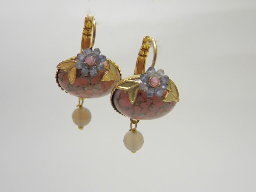 Art Nouveau Style Earrings | Handmade in Brass