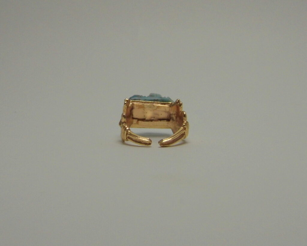 Anello Turchese Oro 14K | Eleganza Art Déco Hollywoodiana